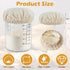 Shimmeroo 5PCS Cotton Sourdough Jar Cover, Reusable Sourdough Bread Proofing Starter Jar Cloth Covers for Most Glass