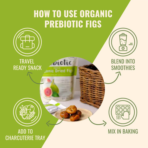(5) 1.76oz Packs ORGANIC Prebiotic Dried Figs - Sunny Fruit - Portion per Bag | Purely Figs - NO Added Sugars, Sulfurs