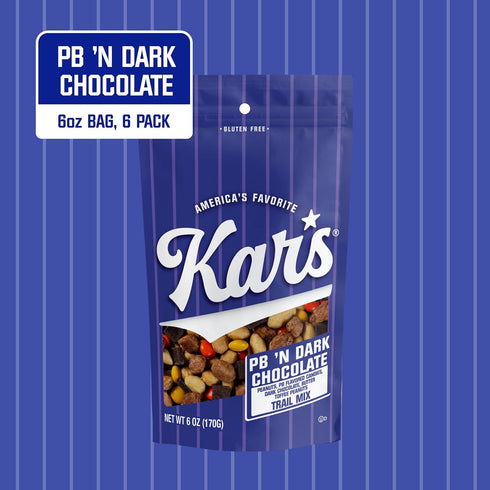 6 oz (Pack 6), Kars Nuts Caramel Sweet N Salty Trail Mix, Resealable Pouch of Gluten-Free Trail Mix Snack