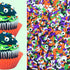 Edible Halloween Eyeballs Cake Confetti Sprinkles, Orange Black Purple Green White for Cake Cookie Cupcake Ice Cream