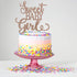 Sweet Baby Girl Cake Topper - Rose Gold Glitter Baby Shower Cake Topper for Its A Girl Celebration