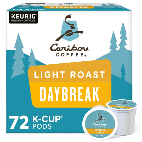 Caribou Coffee Daybreak Morning Blend Keurig Single-Serve K-Cup Pod, Light Roast Coffee,