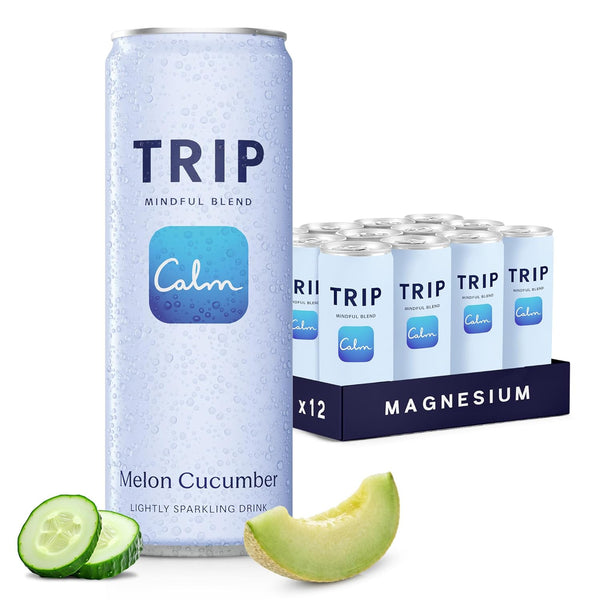 TRIP Lightly Sparkling Adaptogen Drink, Non Alcoholic Drink with Magnesium, Ashwagandha, Lions