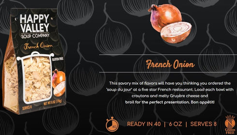 Happy Valley Soup Company 8 - French Onion - Dry Mix - Serves