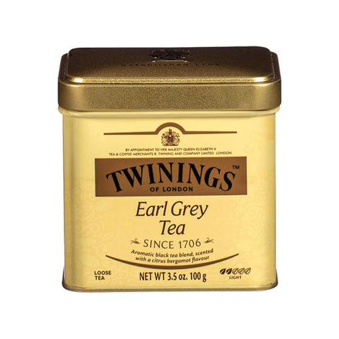 Twinings Earl Grey Loose Black Tea Tins, 3.53 Ounce Tins (Pack of