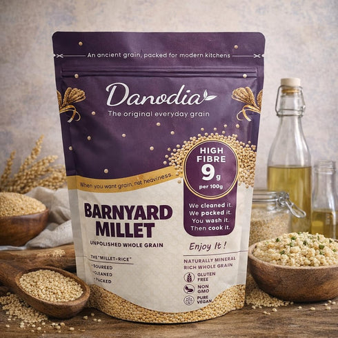 (950g) 2 lbs 100% Danodia Foods Barnyard Millet | Rich in Protein, Fiber, Vitamins | Non-GMO, Gluten Free Diet, Low GI
