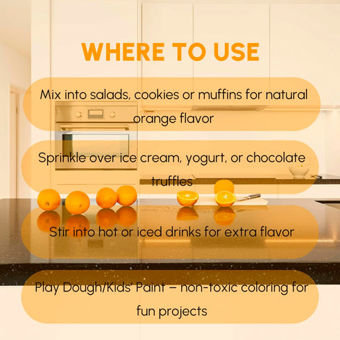 EVADY 8 oz, Orange Powder Natural Orange Juice Powder for Baking, Flavoring, Smoothies, Tea