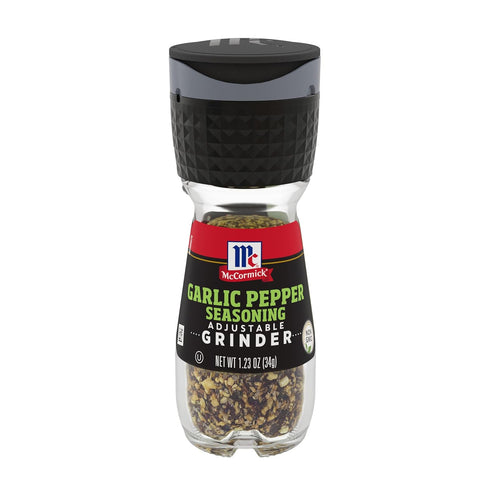 McCormick Garlic Pepper Seasoning Grinder, 1.23 oz (Pack of 6)