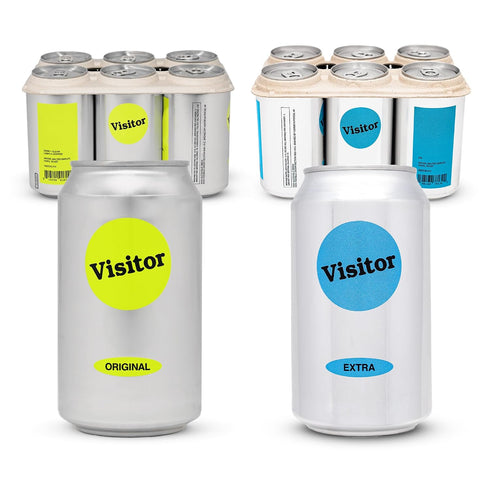 Visitor Original Lager & Extra IPA Variety 12-Pack | Non-Alcoholic Beer |