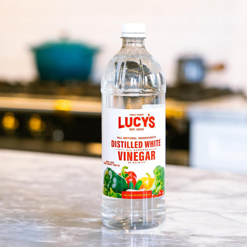 32 oz. (Pack 2) 5% Lucy's Family Owned - Natural Distilled White Vinegar, bottle of - Acidity