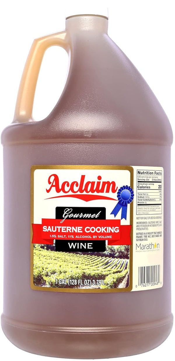 Acclaim Gourmet Sauterne Cooking Wine, 128 Ounces (1 Gallon)