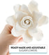 1 Count Global Sugar Art Gardenia Sugar Cake Flowers Jumbo White with Wire, by Chef Alan Tetreault