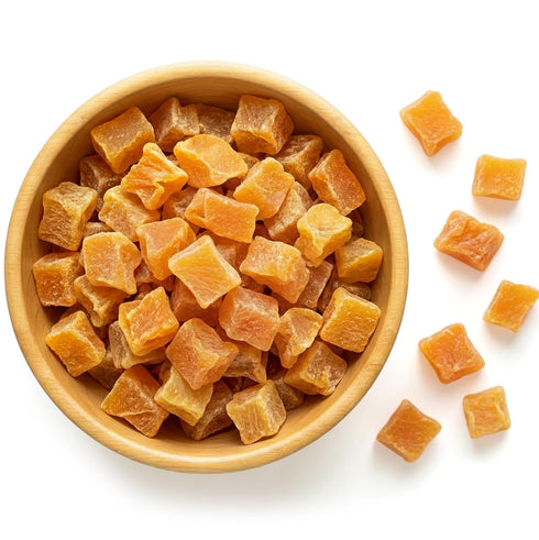 SO2-5 NY Spice Shop Dried Mango Diced with Pound Dehydrated Mangos Dice Fruit Snacking - Dried Mango cubes for Baking
