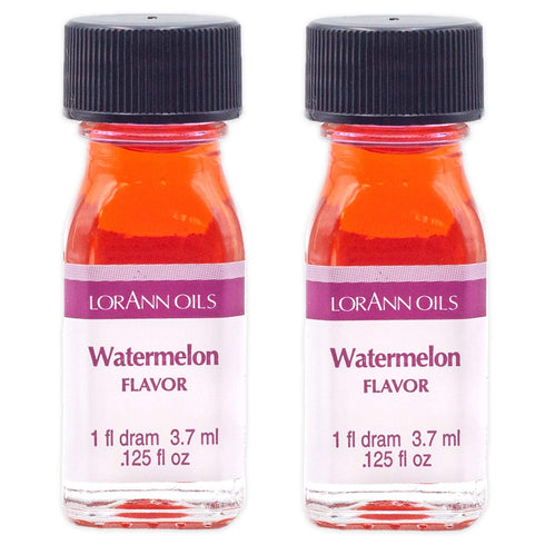 LorAnn Oils Super Strength Flavoring - Watermelon, Pack of 2, 0.125 fl oz - 4X Stronger for Candy Making
