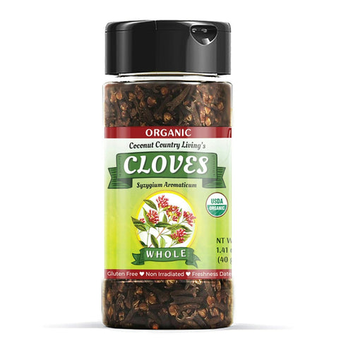 Organic Whole Raw Cloves, Premium Quality Spice Fairtrade in Glass Jar, 1.41 oz