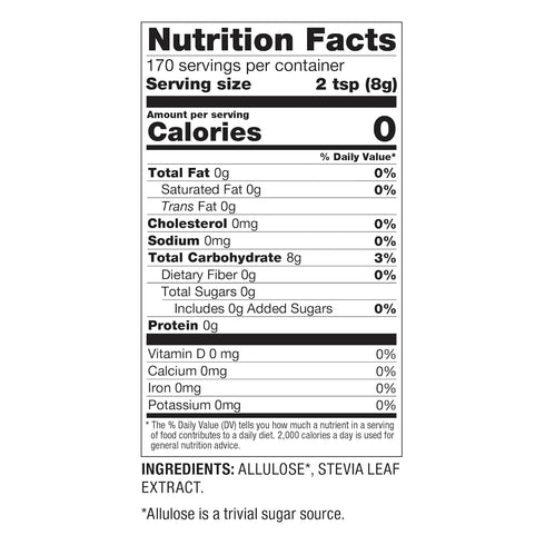 3 LB 1:1 BetterBody Foods Allulose Sweetener Bag - Zero Calorie, Non-GMO & Gluten -Free, Sugar Replacement with No