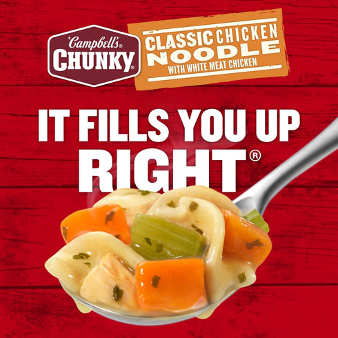 18.6 oz Campbell's Chunky Classic Chicken Noodle Soup, Can