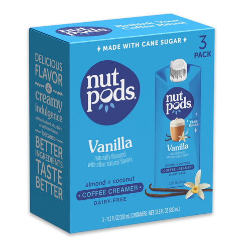 nutpods Vanilla Non Dairy Coffee Creamer, Sweetened with Organic Cane Sugar, Made