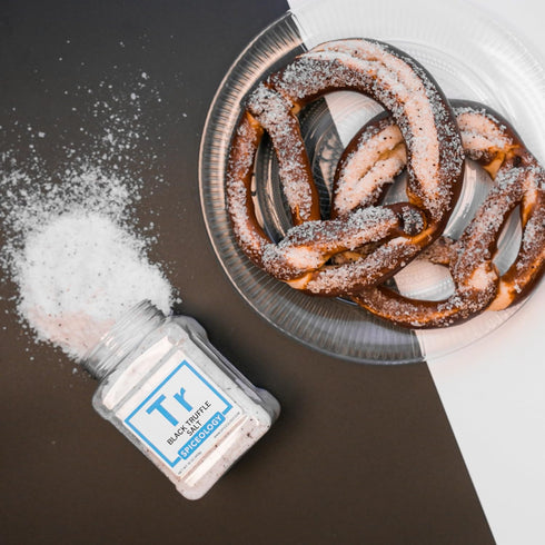 16 oz Spiceology Black Truffle Salt Fine Sea Salt Infused with Real Black Truffle Gourmet Popcorn Salt, Seasoning