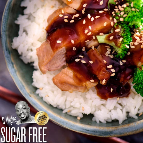 G Hughes Sugar Free Sesame Teriyaki Marinade 12 Oz - Gluten Free, Keto, Asian Sauces, Sugar Free BBQ