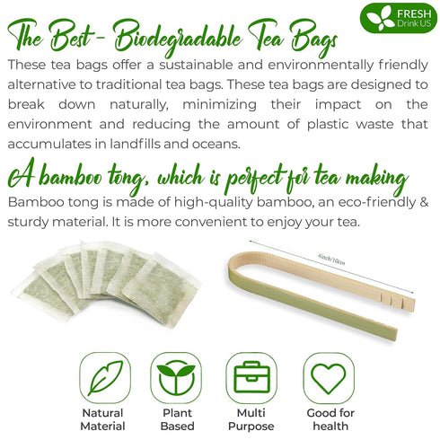 40 100% FreshDrinkUS, Premium Banaba Tea Bags, Natural & Pure from Banaba Leaves. Loose Leaf Banaba Herbal Tea. No