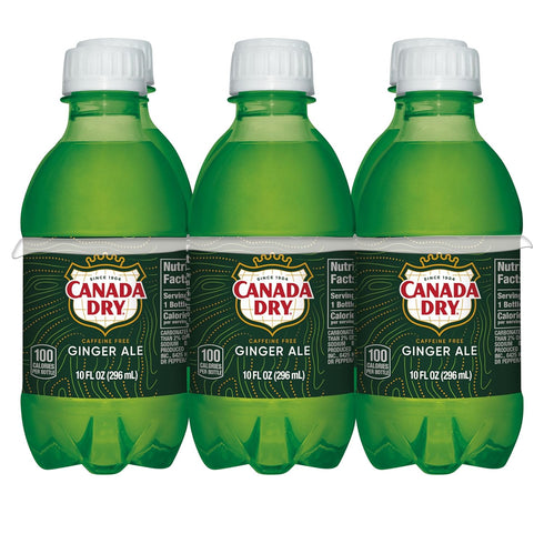 10 Oz 6 Pack Canada Dry Ginger Ale Soda, Fl Bottles