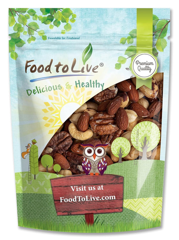 Deluxe Unsalted Nuts Mix, 4 Pounds A Blend of Dry Roasted Pecans,