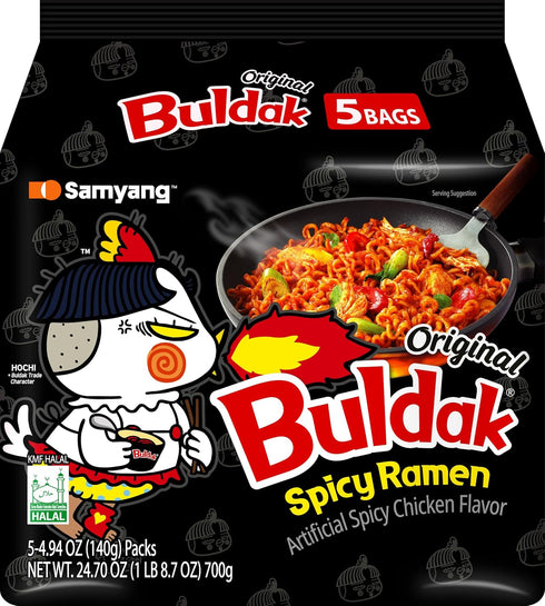 Samyang Buldak Korean Spicy Chicken Stir Fried Ramen Original Flavor Spicy Noodles