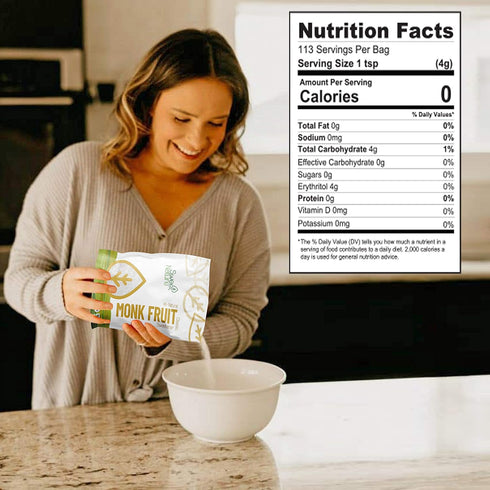 48 Oz Sweet Nature Monk Fruit Sweetener Classic Non GMO Gluten Free Sugar Substitute