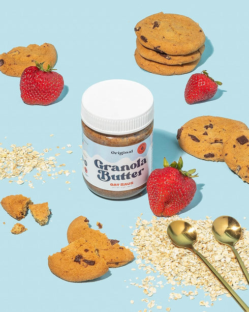 8 12 oz (Pack 3) Oat Haus Organic Cinnamon Graham Granola Butter | Peanut-free, Almond (Tree-Nut) Free, & School-Safe