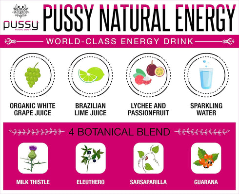 Pussy Natural Energy (250ml Pack 6) Drink
