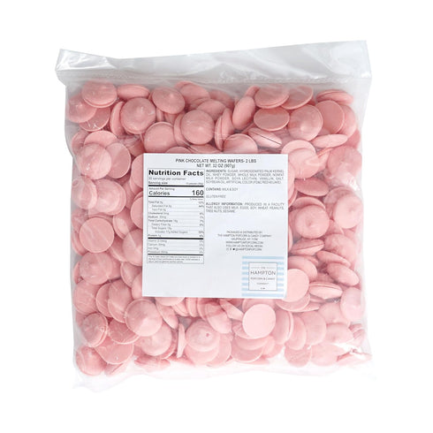 2lb Pink Chocolate Melting Wafers, Bulk Bag, Pink Chocolate, Pink Candy, Melting Chocolate Candy Discs For Baking