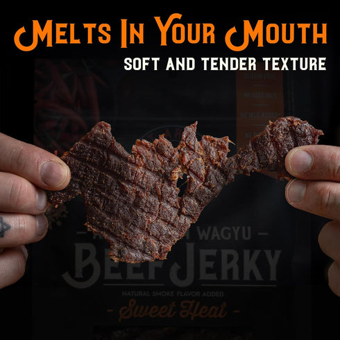 3oz (85g) Meat Artisan Beef Jerky - Australian Wagyu Sweet Heat - High Protein Snack - Gluten Free No MSG - Premium