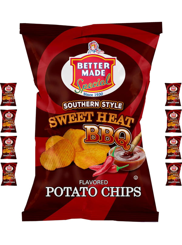 Better Made BBQ Barbecue Potato Chips - Sweet, Red Hot, Honey, Sweet