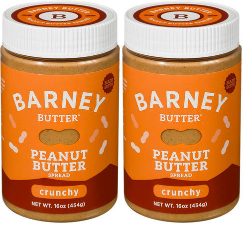 Barney Butter Peanut Butter, Crunchy, 16 Ounce Jar, Natural, No Stir, Non-GMO,