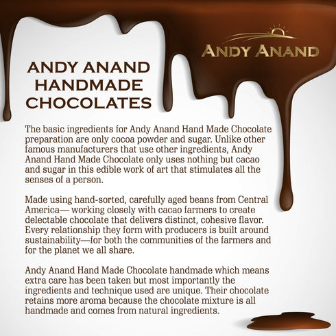 (1lb) ANDY ANAND CHOCOLATIER Chocolatier Dark Chocolate Covered California Ginger - No Artificial Additives, Luxurious