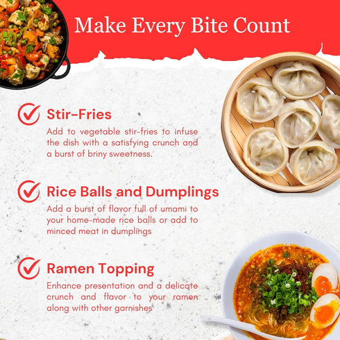 4 Oz, Byait Dried Japanese Sakura Shrimp Wild-Caught Baby Shrimp for Ramen Toppings, Seafood Soups, and Gourmet