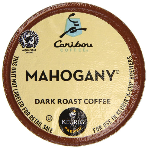 Caribou Coffee Mahogany, Single-Serve Keurig K-Cup Pods, Dark Roast Coffee, 72 Count