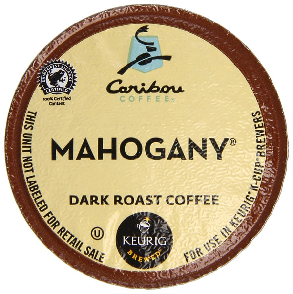 Caribou Coffee Mahogany, Single-Serve Keurig K-Cup Pods, Dark Roast Coffee, 72 Count