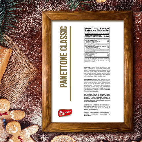 Bauducco Classic Panettone - Moist & Fresh Holiday Cake, Traditional Italian Recipe with Candied Fruit, 24.0oz