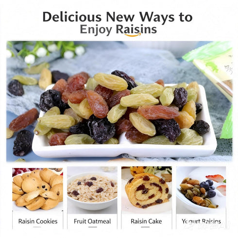 KLYso 4 Vegan(9g*80 packs.) Premium Colorful Seedless Raisins Individually Wrapped - Flavors Mix Healthy Snack No Added