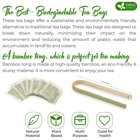 100 100% FRESHDRINKUS, Premium Rosemary Leaf Tea Bags, Natural and Pure Rosemary Dried Leaves, Pure Rosemary Herbal