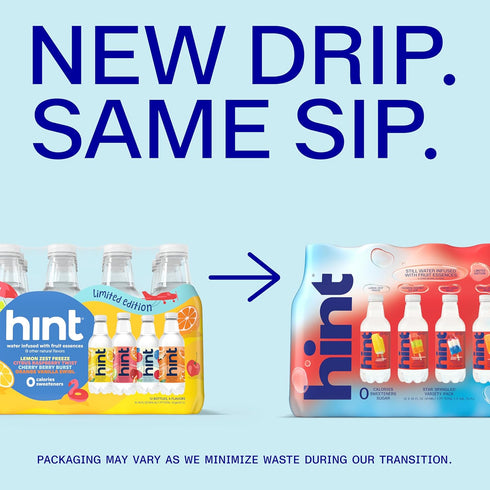 Summer Pack 16 Oz (Pack 12) Hint Fruit-Infused Bottled Water, Classics Variety - Sugar Free Flavored Water with Zero