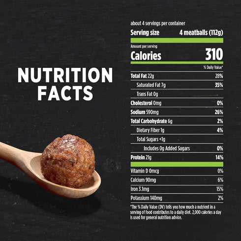 Frozen 15 oz. Gardein Ultimate Plant-Based Meatballs, Vegan, Meat Alternative