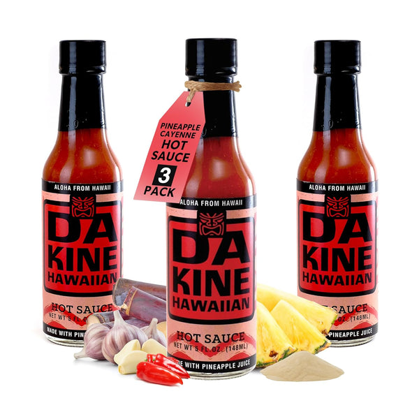 Da Kine Hawaiian Gourmet Pineapple Hot Sauce - Vegan & Gluten-Free, Crafted in Small Batches,