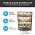 Set, 4-Pack Atlas Coffee Club World of Coffee Gourmet Coffee Gift Sampler, Variety Box of the Worlds Best Single Origin