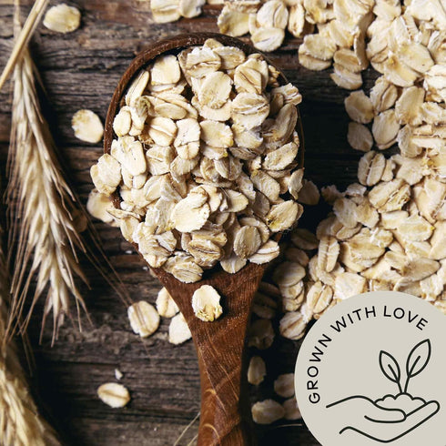 (4.8 lb) 100% Be Still Farms Organic Oatmeal Regular Rolled Oats - Old Fashioned Oat Bulk - Whole Grain | High in Fiber