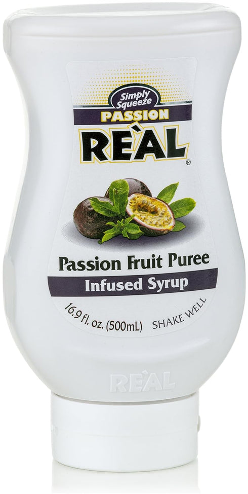 16.9 OZ (Pack 1) Passion Fruit Rel, Passion Fruit Puree Infused Syrup, FL Squeezable Bottle