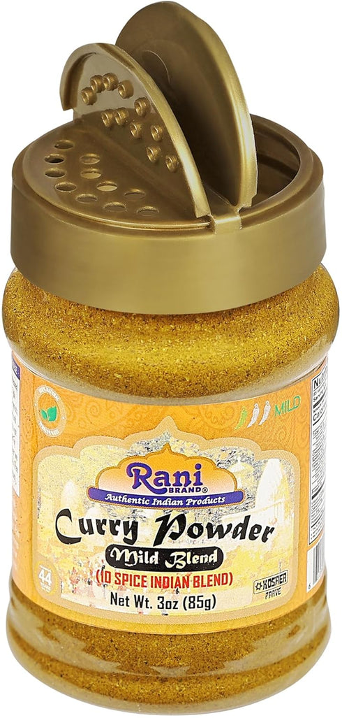 Rani Curry Powder Mild, 10-Spice Authentic Indian Blend, 3oz (85g) PET Jar, All Natural, Salt-Free, Vegan