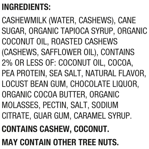 SO DELICIOUS Frozen 1 Dairy Free Cashew Milk Dessert, Salted Caramel Cluster, Vegan, Non-GMO Project Verified, Pint